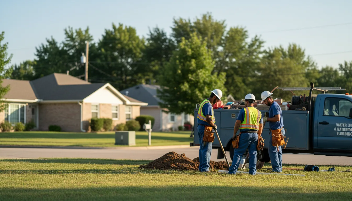 Residential water line and bathroom plumbing service in Lund, NV